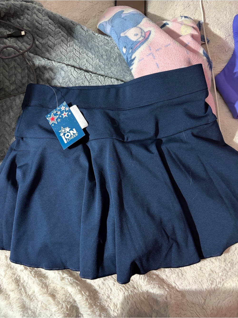 Women's Navy Pleated Skirt
